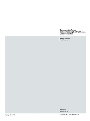 cover image of Computerkonforme Datenerfassung bei Stahlbeton-Großversuchen